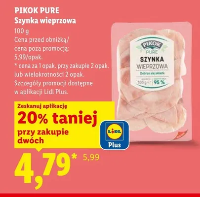 Szynka wieprzowa Pikok Pure promocja w Lidl