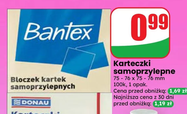Karteczki samoprzylepne promocja w Dino