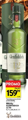 Whisky Glenfiddich 12 YO Single Malt Scotch Whisky promocja w Intermarche