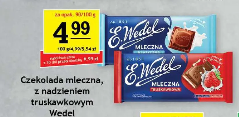 Czekolada mleczna Wedel promocja w Gram Market