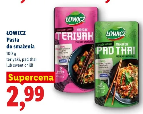 Pasta do smażenia teriyaki Łowicz promocja w Lidl