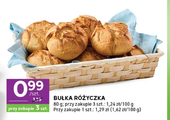 Bułka różyczka promocja w Stokrotka