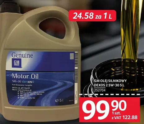 Olej silnikowy GM Dexos 2.5W-30 5 l promocja w Selgros