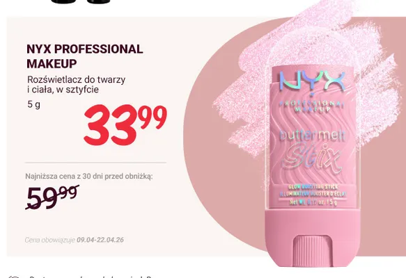 Rozświetlacz do twarzy i ciała w sztyfcie promocja w Rossmann