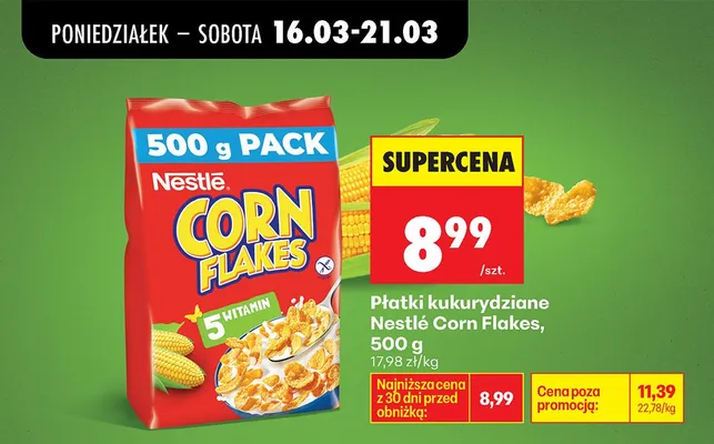 Płatki kukurydziane Corn Flakes promocja w Biedronka