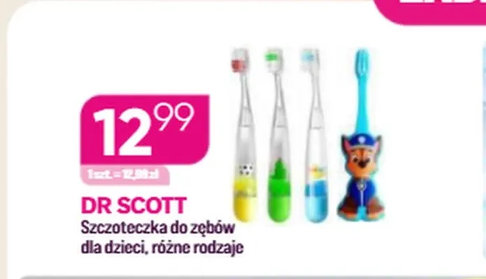 Szczoteczka do zębów dla dzieci Dr Scott promocja w Drogerie Koliber
