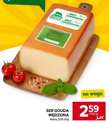 Ser Gouda wędzona Maluta promocja w Stokrotka