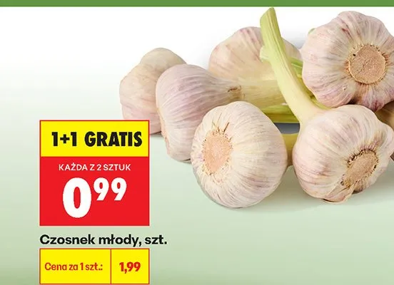 Czosnek młody promocja w Biedronka