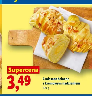Croissant brioche z kremowym nadzieniem Piekarnia Lidla promocja w Lidl