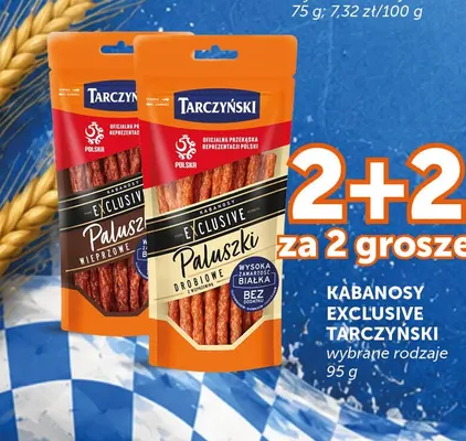 Kabanosy Exclusive paluszki drobiowe Tarczyński promocja w ABC