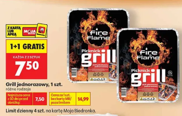 Grill jednorazowy Picknick promocja w Biedronka