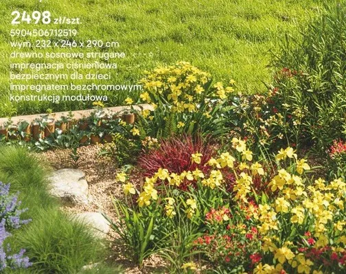 Palisada ogrodowa drewniana sosnowa promocja w Castorama