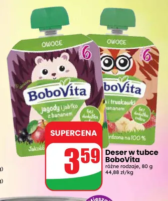 Deser w tubce BoboVita promocja w Dino