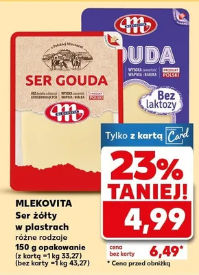 Ser żółty w plastrach różne rodzaje promocja w Kaufland