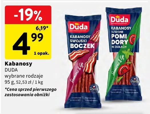 Kabanosy swojski boczek promocja w Intermarche