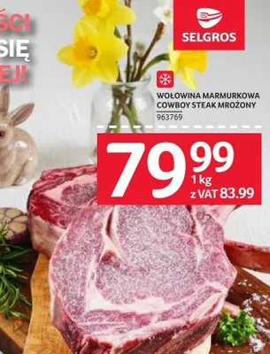 Wołowina marmurkowa Cowboy Steak mrożony promocja w Selgros