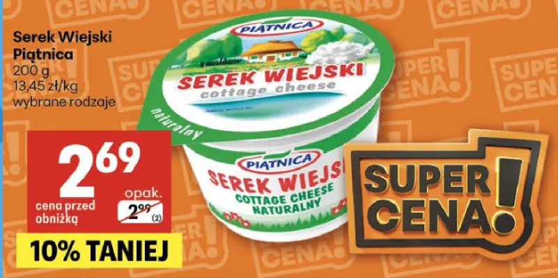 Serek wiejski Piątnica promocja w Delikatesy Centrum