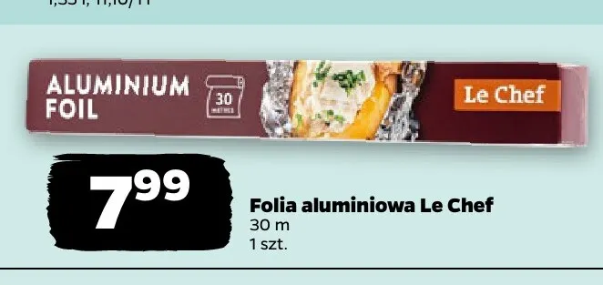 Folia aluminiowa Le Chef 30 m promocja w Netto