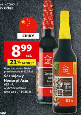 Sos sojowy House of Asia 625ml promocja w Auchan