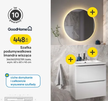 Szafka podumywalkowa Imandra wisząca promocja w Castorama