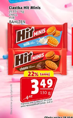 Ciastka Hit Minis choco Bahlsen promocja w Prim Market