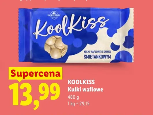 Kulki waflowe Koolkiss o smaku śmietankowym promocja w Lidl