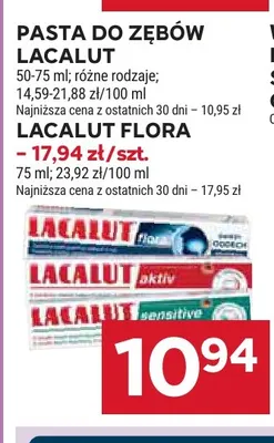 Pasta do zębów Lacalut Flora promocja w Stokrotka