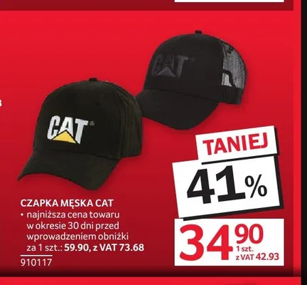 Czapka męska CAT promocja w Selgros