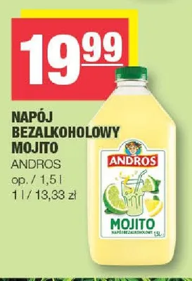 Napój bezalkoholowy Mojito Andros promocja w SPAR