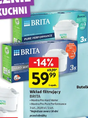 Wkład filtrujący BRITA Maxtra Pro Hard Water promocja w Intermarche