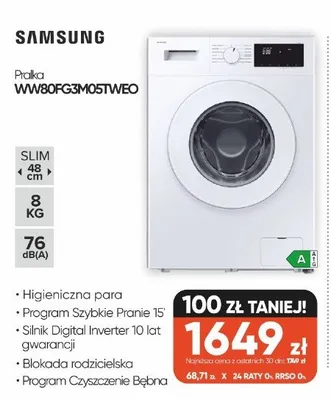 Pralka Samsung WW80FG3M05TWEO promocja w Max Elektro