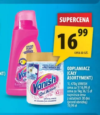 Odplamiacz w płynie Vanish Oxi Action promocja w Arhelan