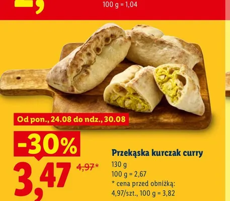 Przekąska kurczak curry promocja w Lidl