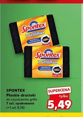 Płaskie druciaki do czyszczenia grilla Spontex promocja w Kaufland
