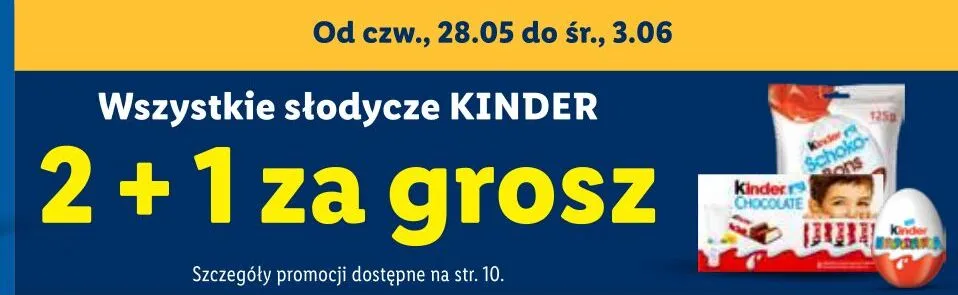 Słodycze Kinder promocja w Lidl