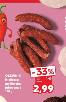 Kiełbasa myśliwska Olewnik promocja w Kaufland