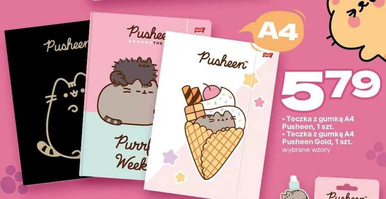 Teczka z gumką A4 Pusheen Gold promocja w Twój Market