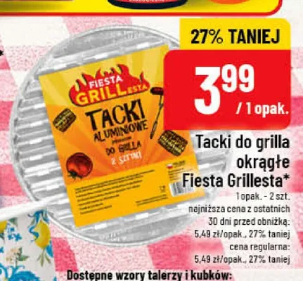Tacki do grilla okrągłe Fiesta Grillesta promocja w POLOmarket
