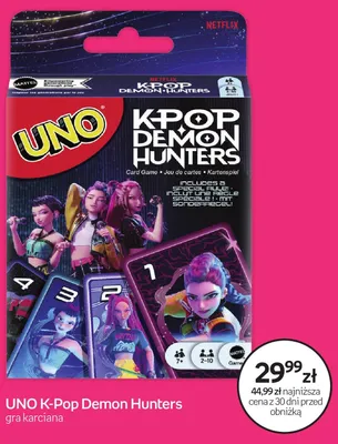 Gra karciana UNO K-Pop Demon Hunters promocja w Empik