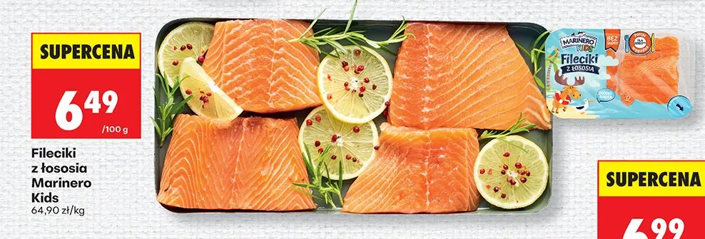Fileciki z łososia Kids promocja w Biedronka