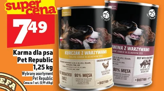 Karma dla psa Pet Republic 1,25 kg promocja w TOPAZ