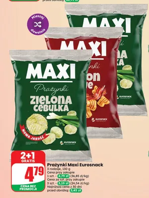 Prażynki Maxi Eurosnack promocja w Dino