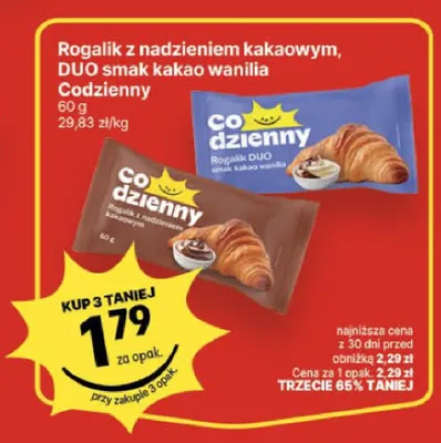 Rogalik z nadzieniem kakaowym Codzienny promocja w Delikatesy Centrum