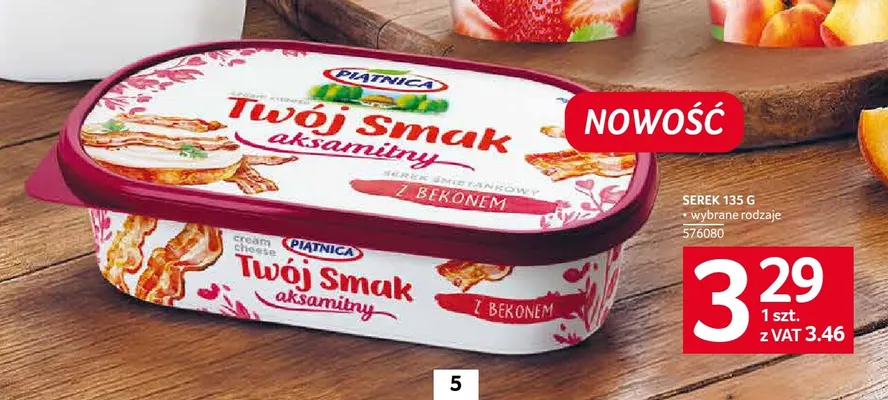 Serek Twój Smak aksamitny z bekonem Piątnica promocja w Selgros