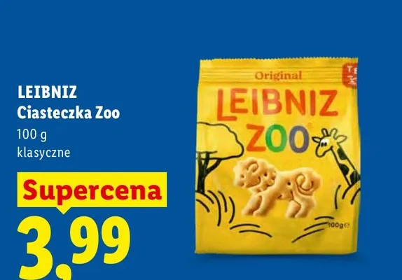 Ciasteczka Zoo klasyczne Leibniz promocja w Lidl