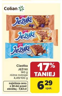 Ciastka JEŻYKI Classic promocja w Carrefour