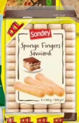 Biszkopty Sponge Fingers Savoiardi Sondey XXL promocja w Lidl