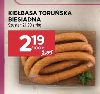 Kiełbasa toruńska biesiadna Szuster promocja w Stokrotka