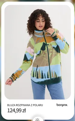 Bluza rozpinana z polaru Bonprix promocja w bonprix