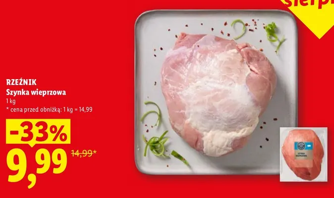 Szynka wieprzowa Rzeźnik promocja w Lidl